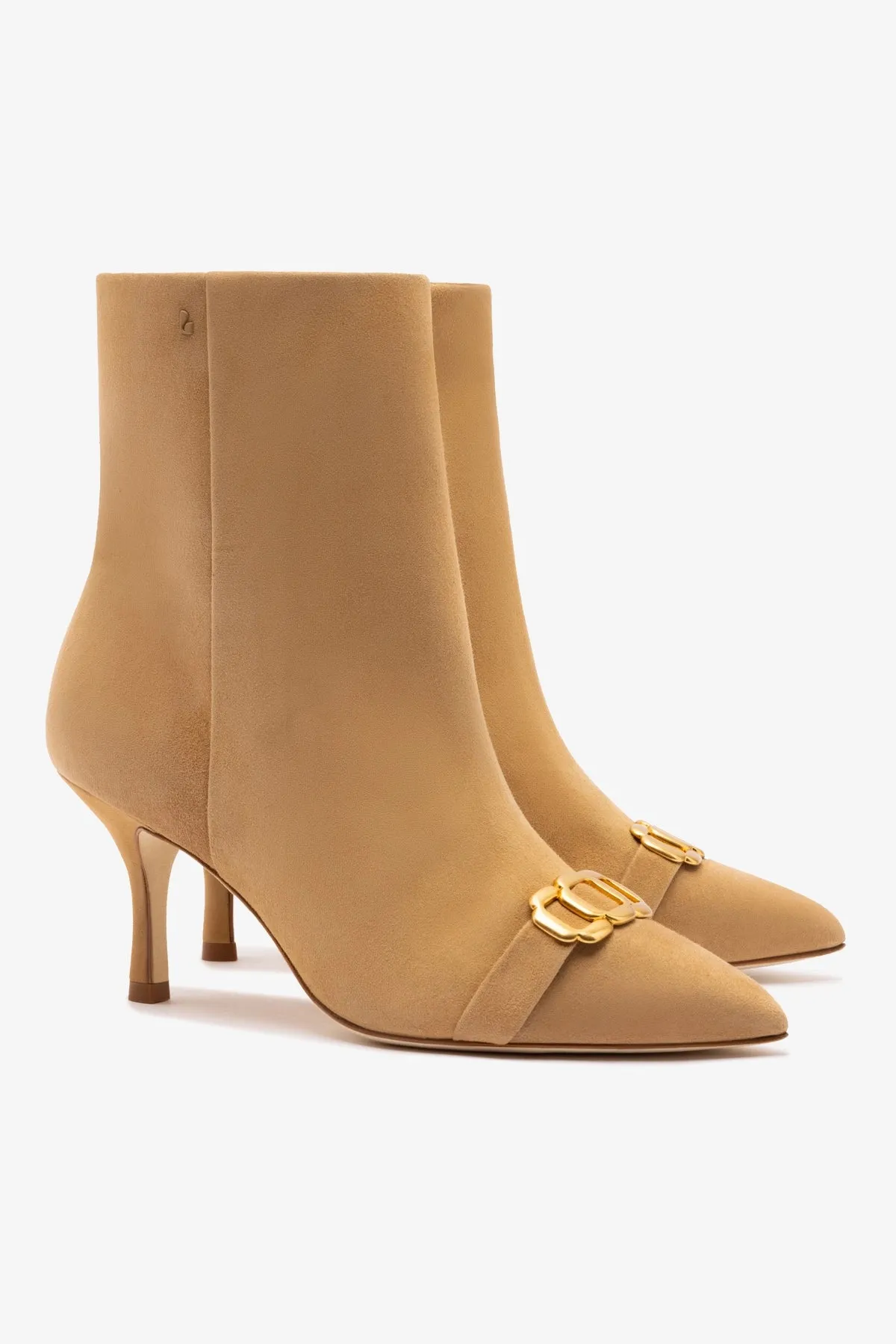Mini Kate Boot In Peanut Suede and Daisy Accent sold by Larroude product image thumbnail 2