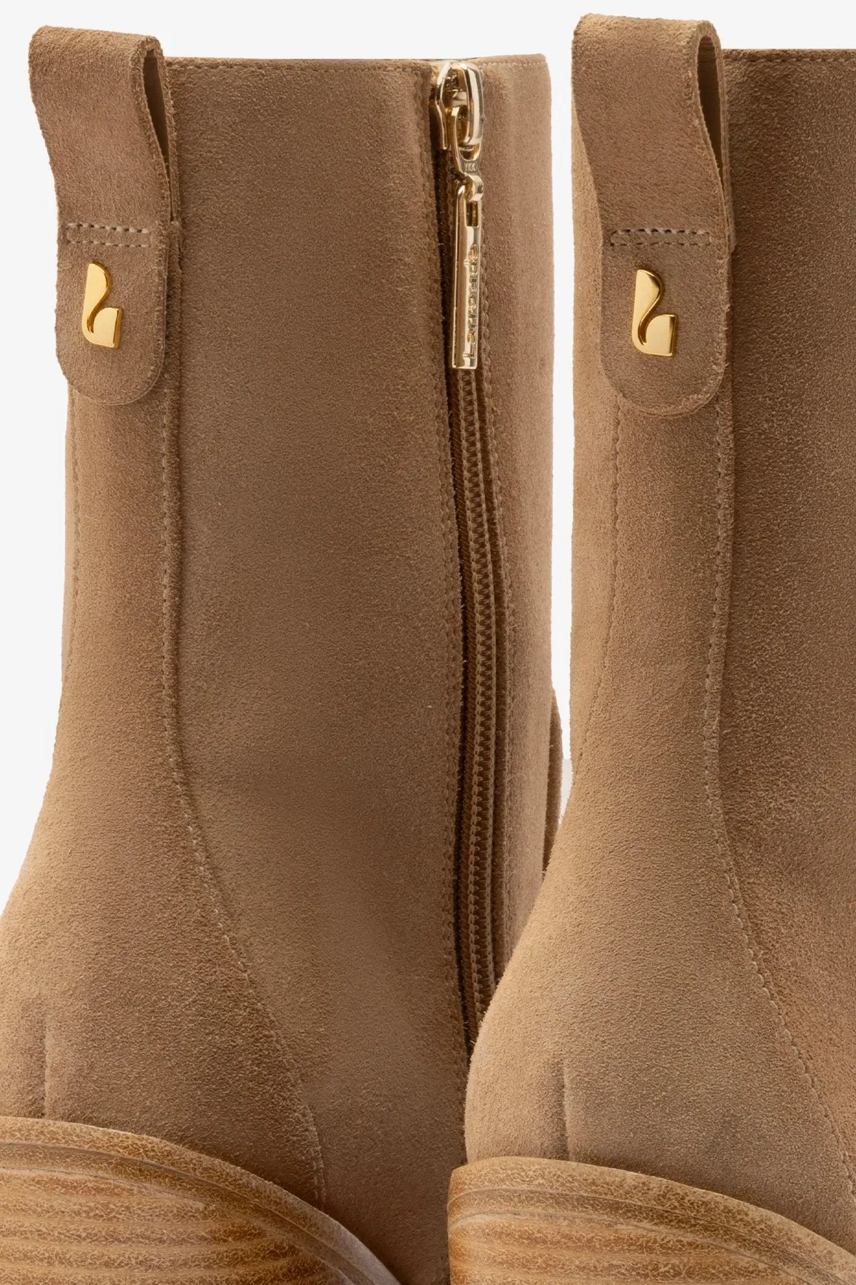 James Bootie In Peanut Suede sold by Larroude product image thumbnail 4