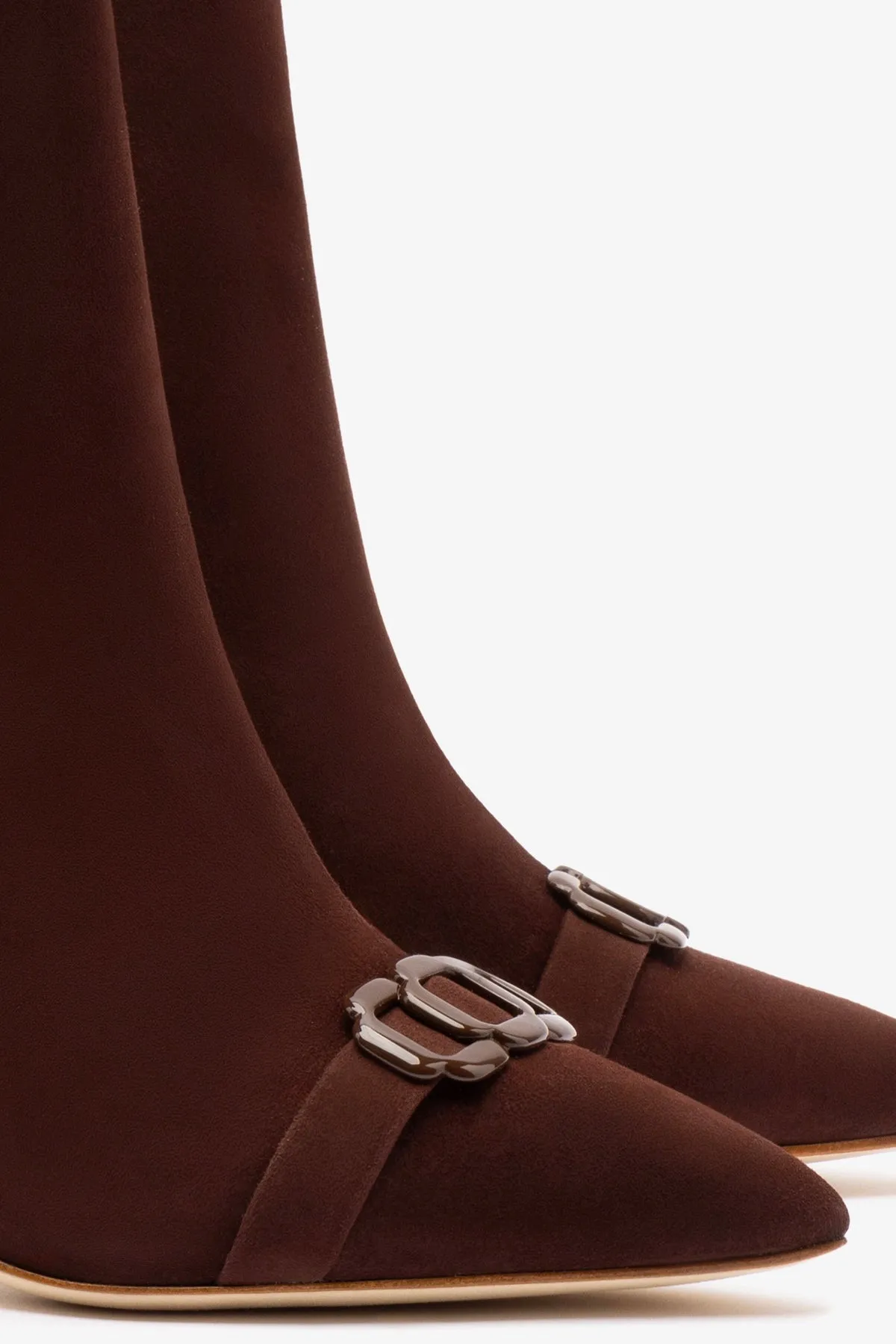 Mini Kate Boot In Brown Suede and Daisy Accent sold by Larroude product image thumbnail 4