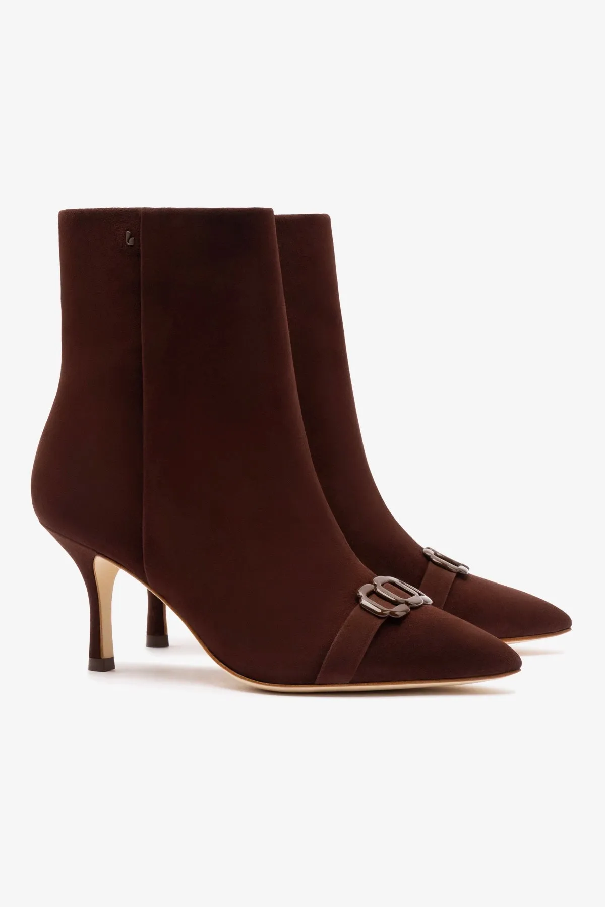 Mini Kate Boot In Brown Suede and Daisy Accent sold by Larroude product image thumbnail 2