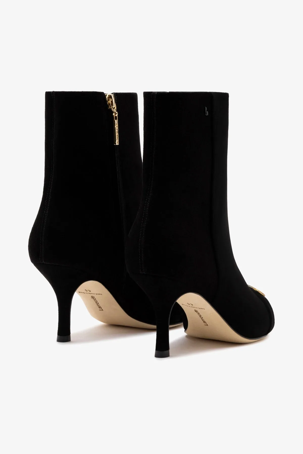 Mini Kate Boot In Black Suede and Daisy Accent sold by Larroude product image thumbnail 3