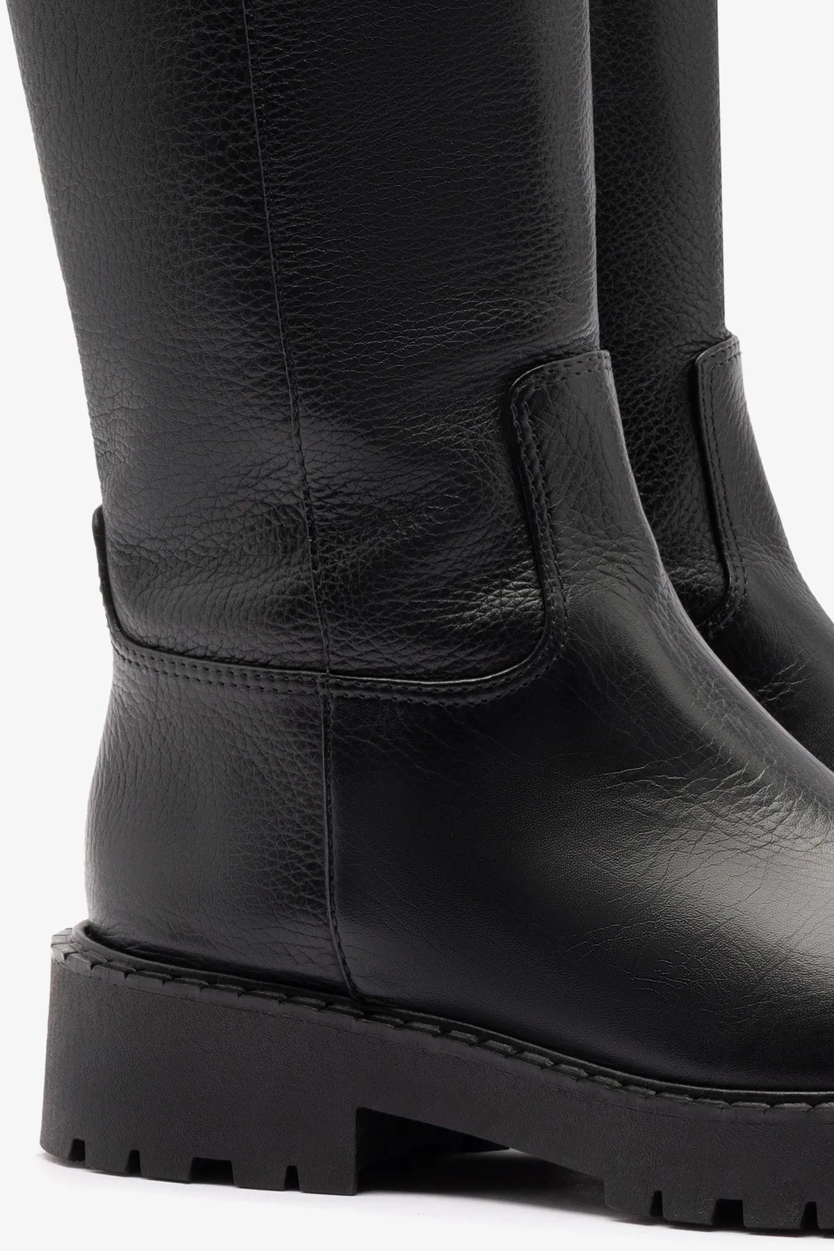 Anne Lugsole Boot In Black Leather sold by Larroude product image thumbnail 4