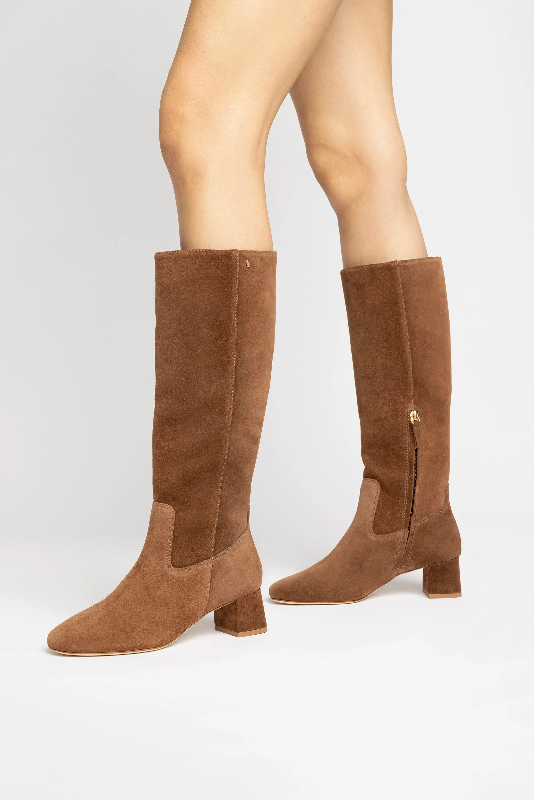 Edie Boot In Burnt Umber Suede sold by Larroude product image thumbnail 2