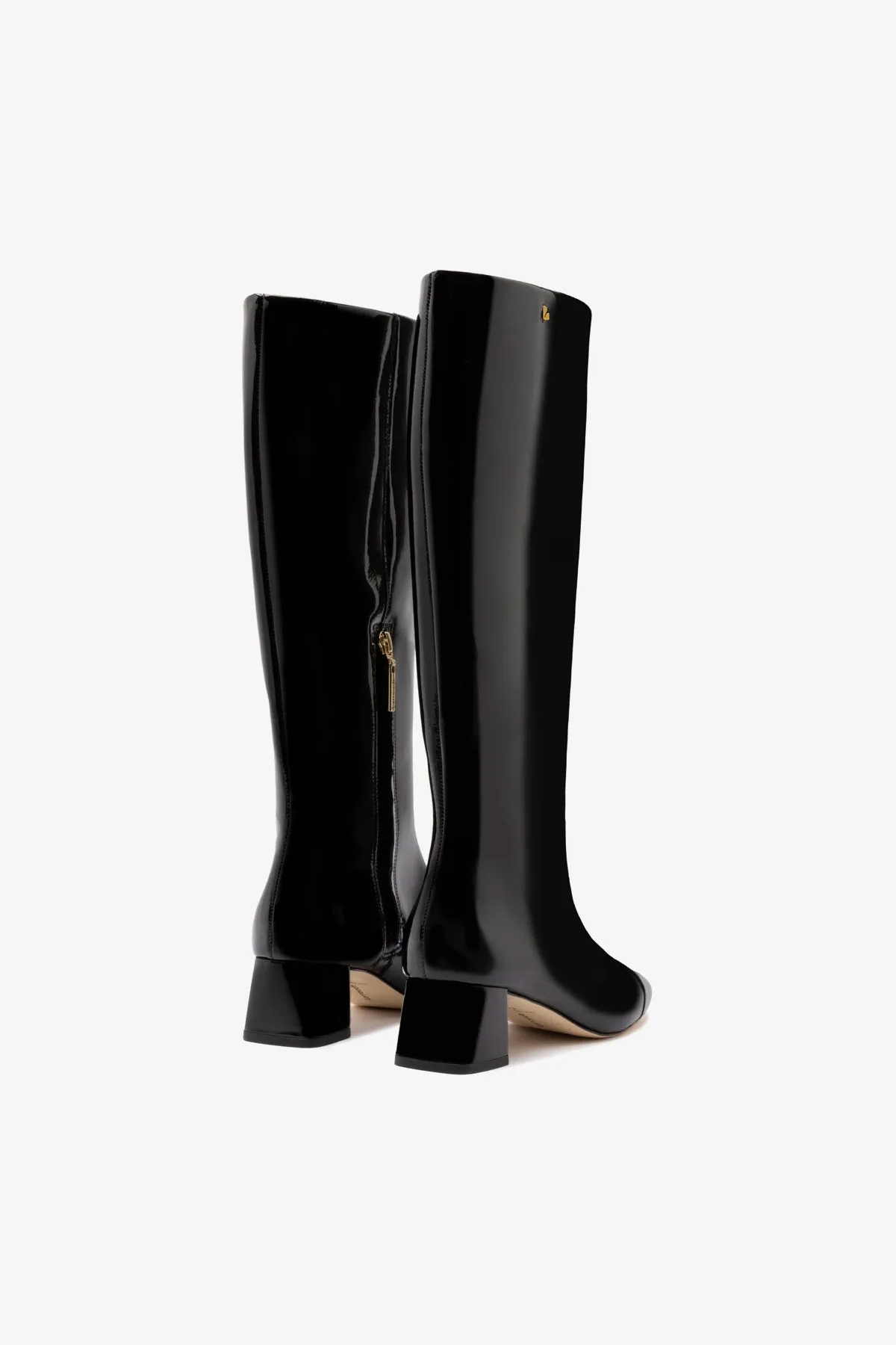 Edie Boot In Black Patent Leather sold by Larroude product image thumbnail 3
