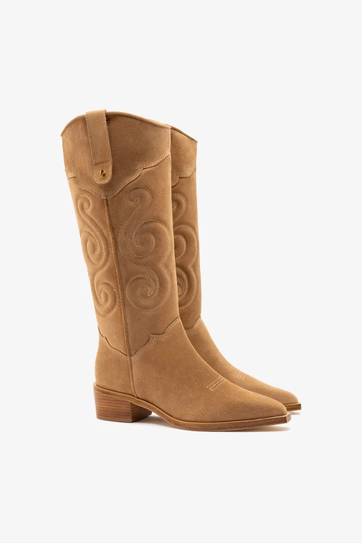 Paloma Boot In Peanut Suede sold by Larroude product image thumbnail 2