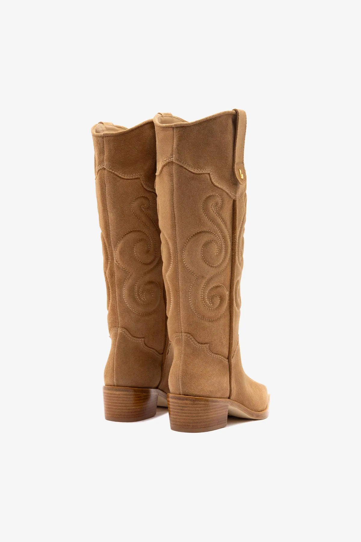 Paloma Boot In Peanut Suede sold by Larroude product image thumbnail 3