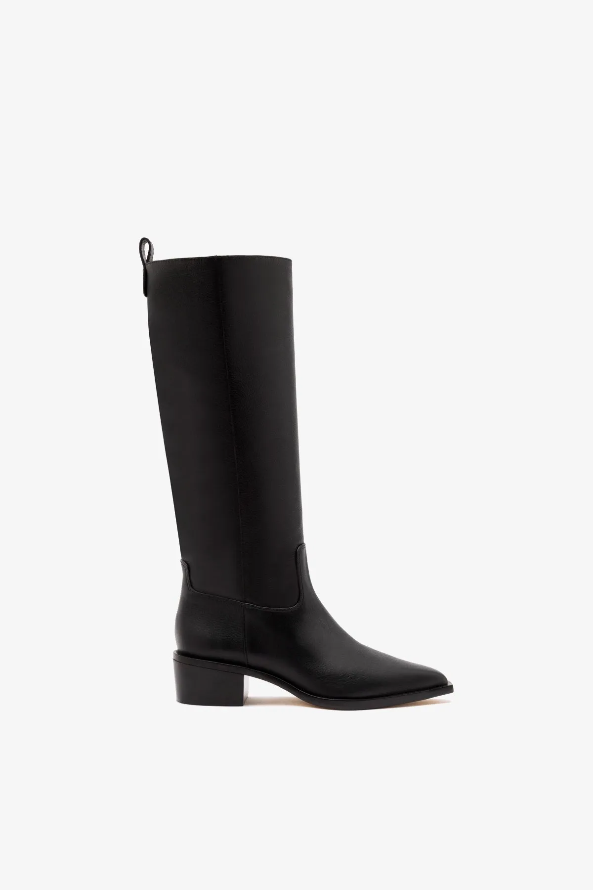 Florencia Boot In Black Leather sold by Larroude