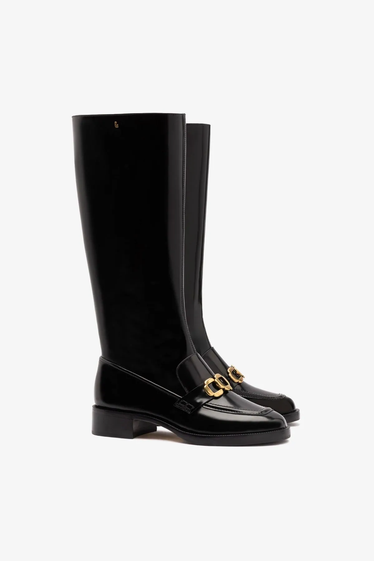 Harrington Boot In Black Box Leather sold by Larroude product image thumbnail 2