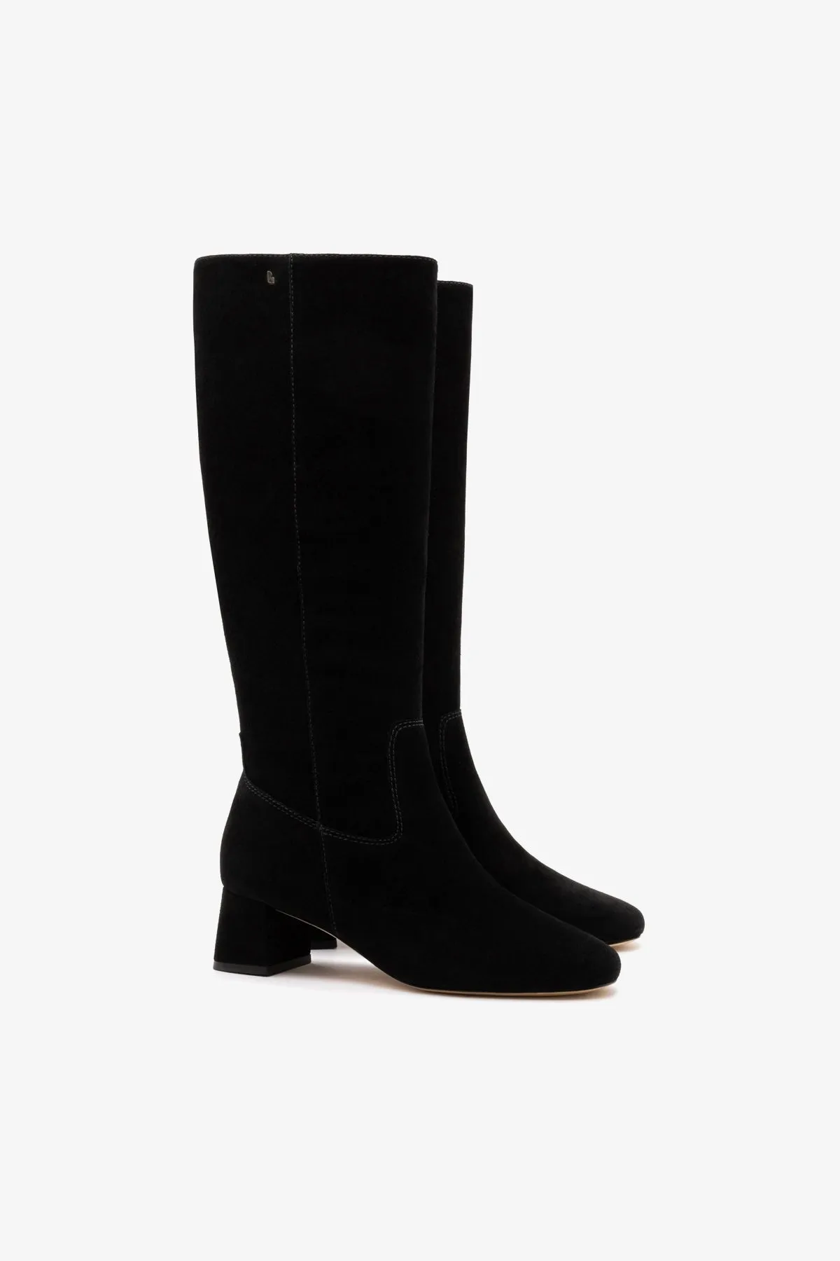 Edie Boot In Black Suede sold by Larroude product image thumbnail 2