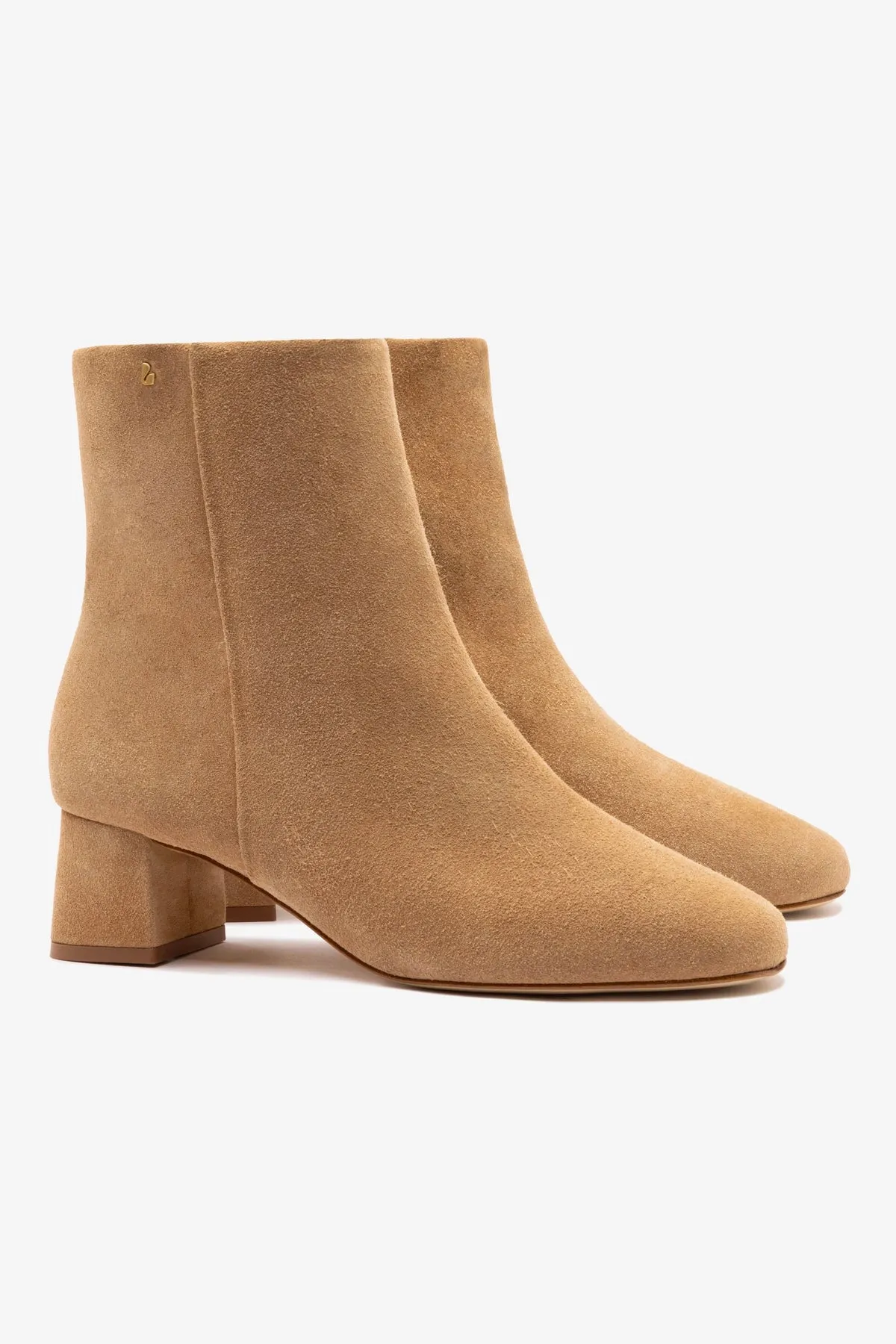 Mini Edie Boot In Peanut Suede sold by Larroude product image thumbnail 2