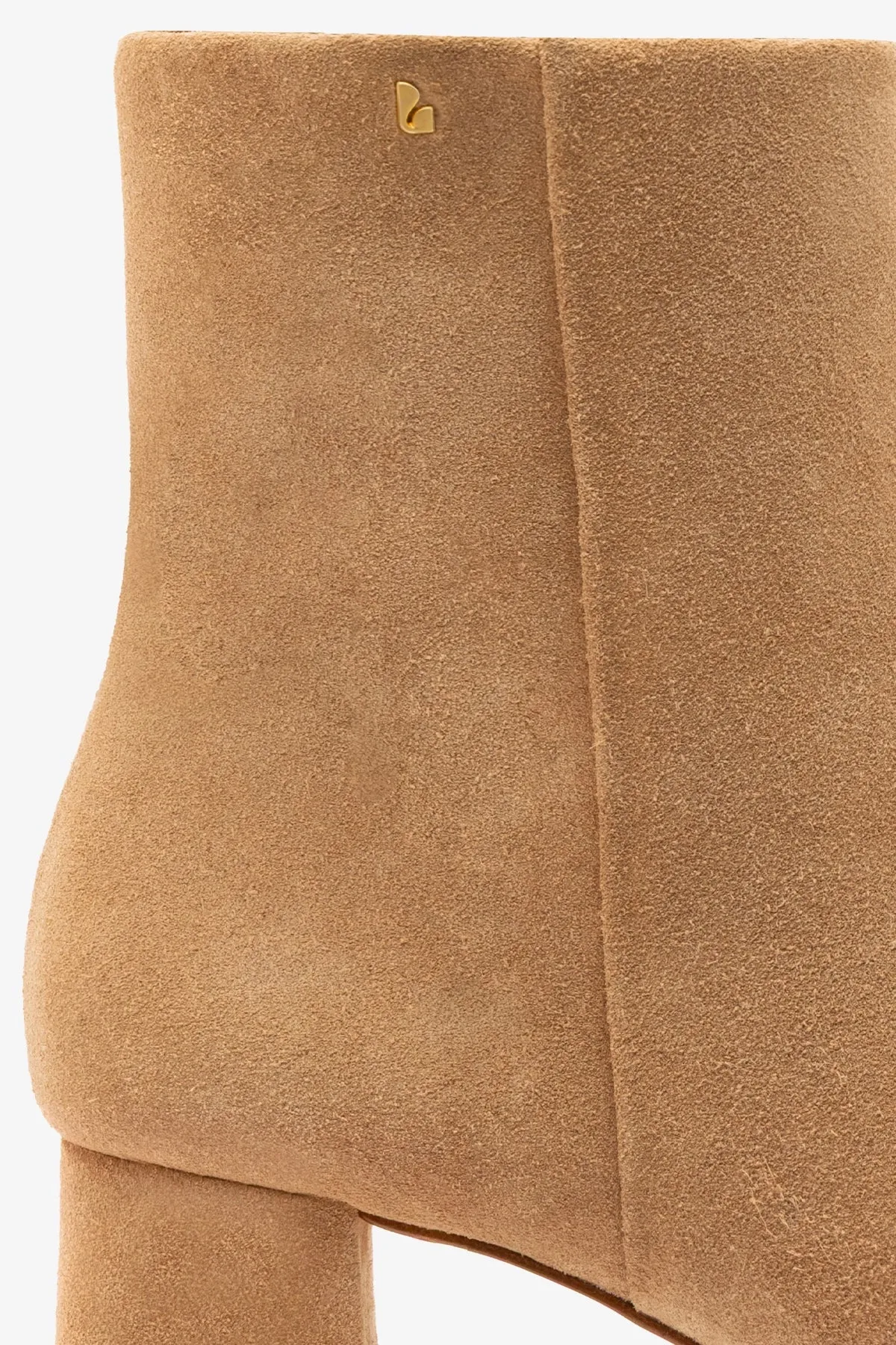 Mini Edie Boot In Peanut Suede sold by Larroude product image thumbnail 4