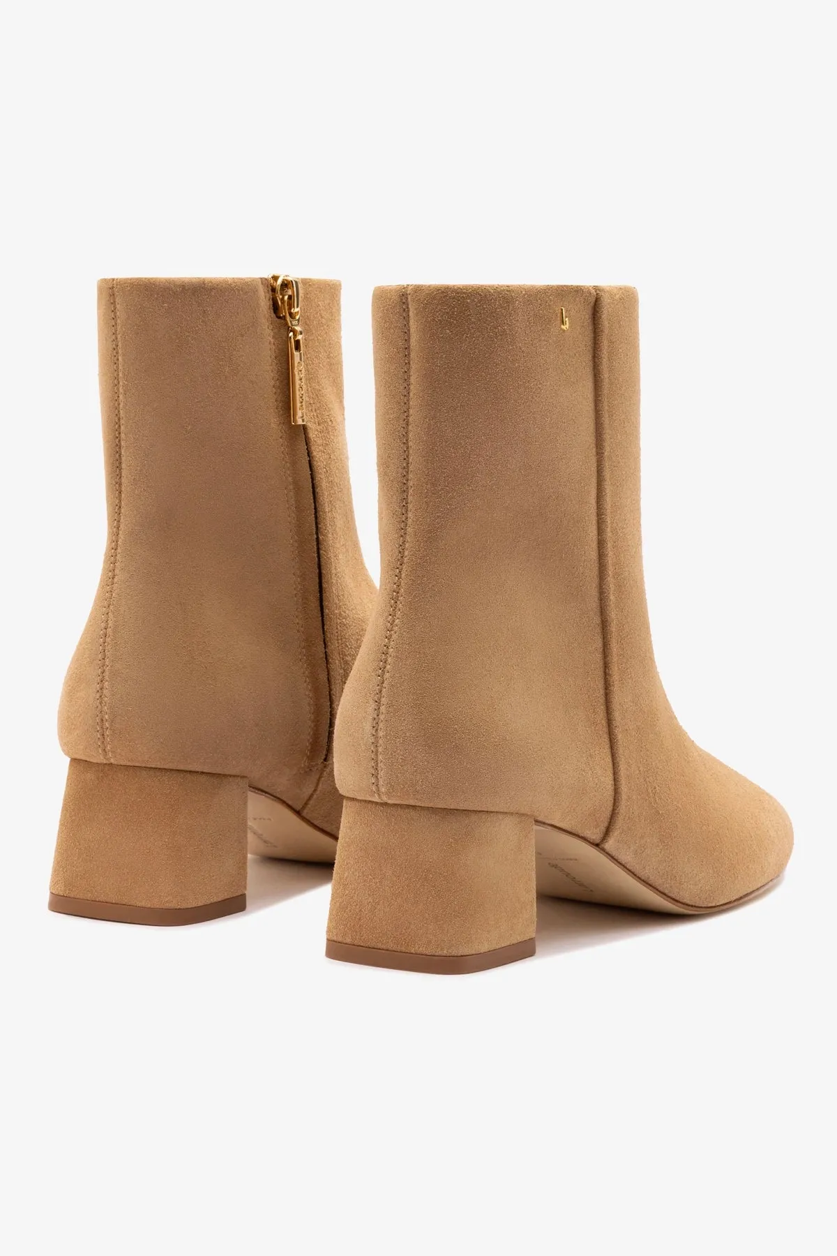Mini Edie Boot In Peanut Suede sold by Larroude product image thumbnail 3