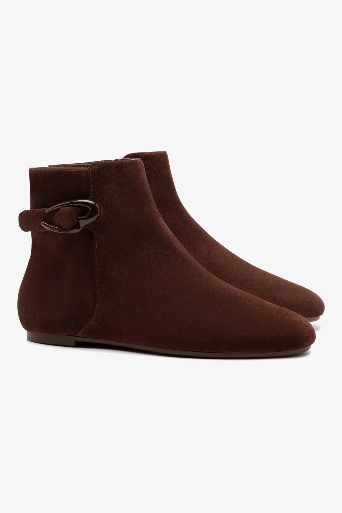 Mini Verona Boot In Brown Suede sold by Larroude product image thumbnail 2