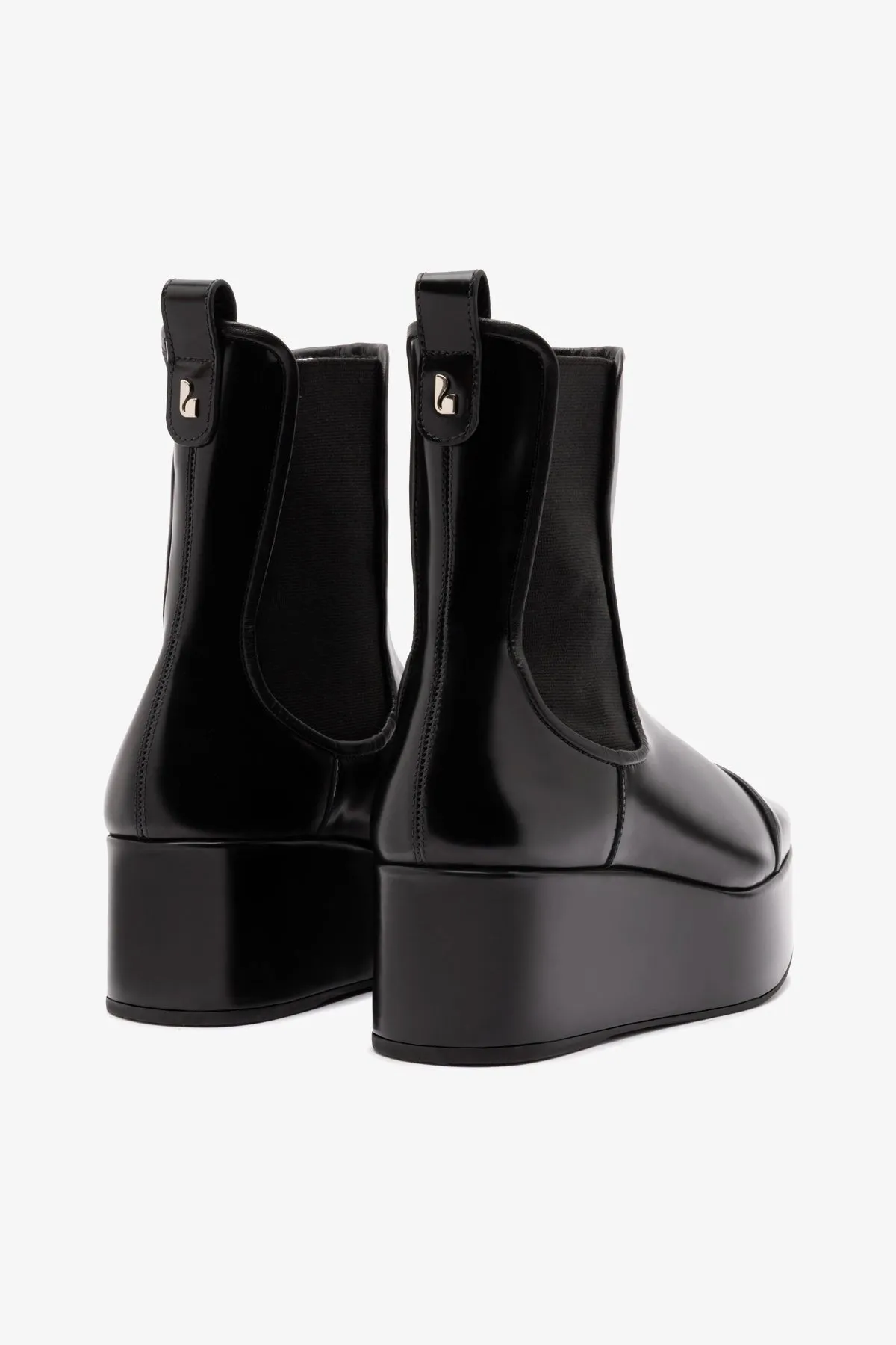 Dani Chelsea Flatform Boot In Black Box Leather sold by Larroude product image thumbnail 3