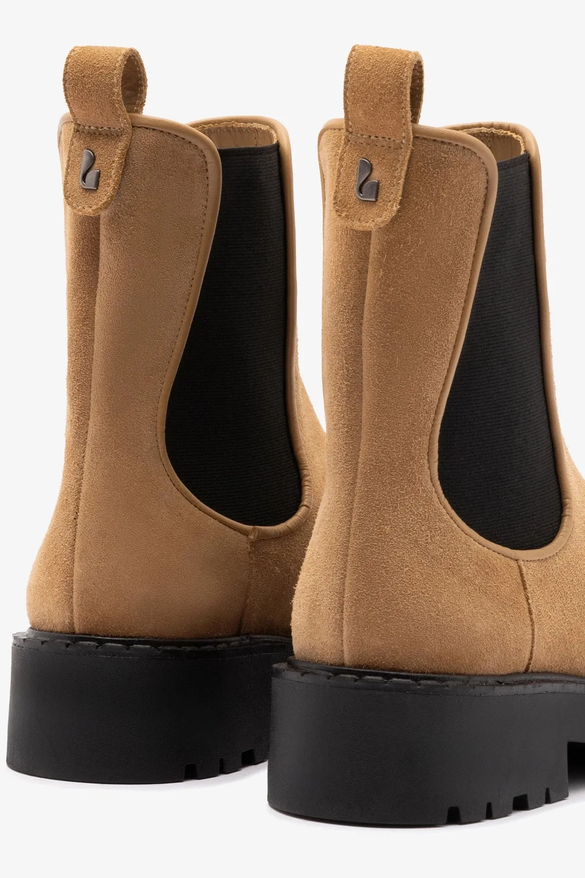 Sancha Boot In Peanut Suede sold by Larroude product image thumbnail 4