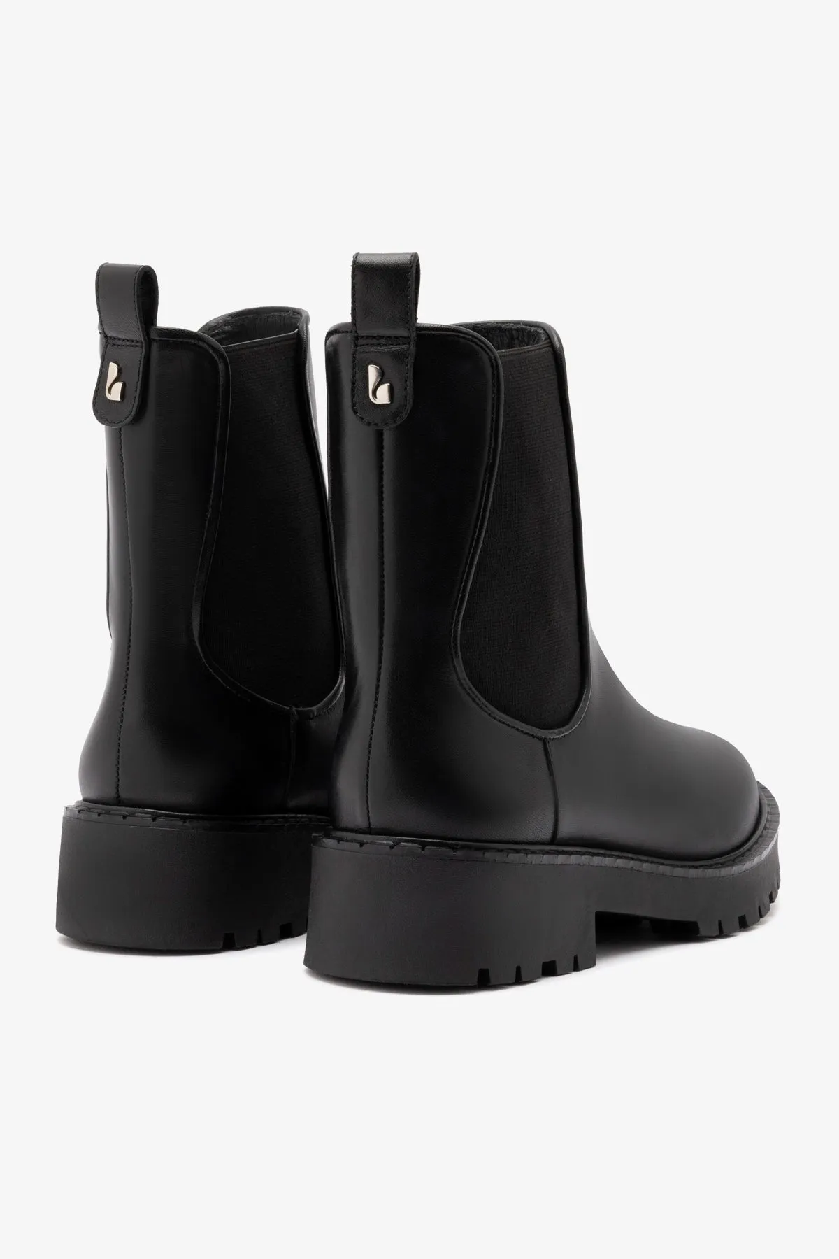 Sancha Boot In Black Leather sold by Larroude product image thumbnail 3