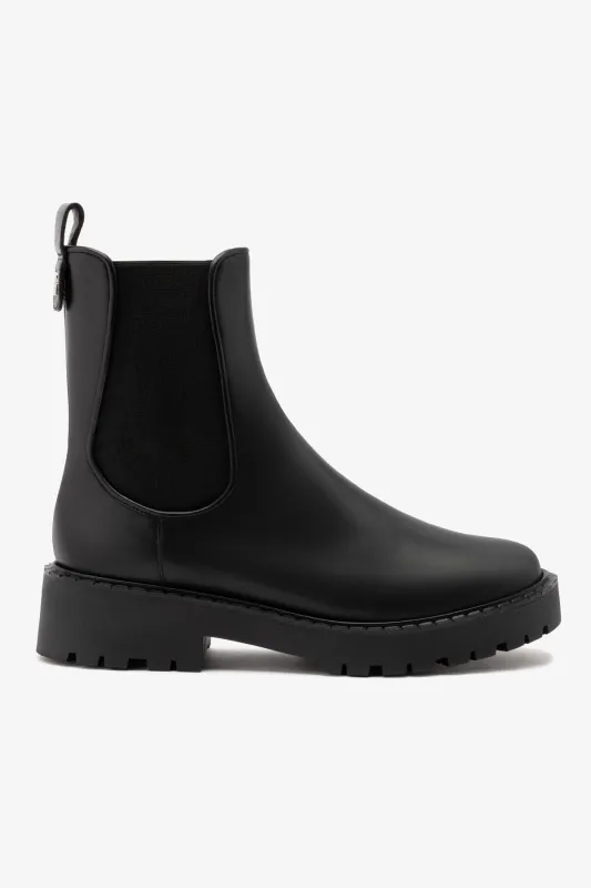 Sancha Boot In Black Leather sold by Larroude