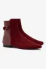 Alexis Verona Flat Boot In Burgundy Suede sold by Larroude