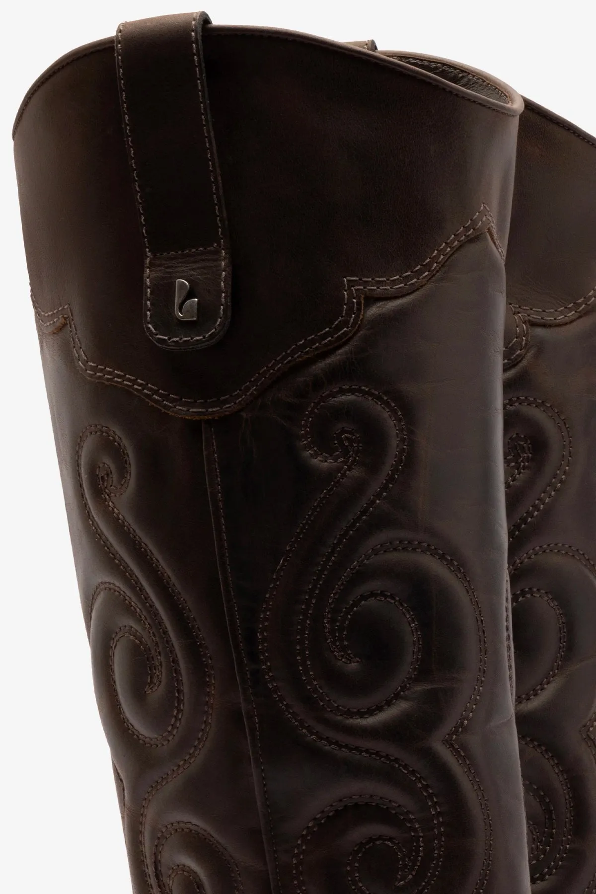 Paloma Boot In Brown Shadow Leather sold by Larroude product image thumbnail 4