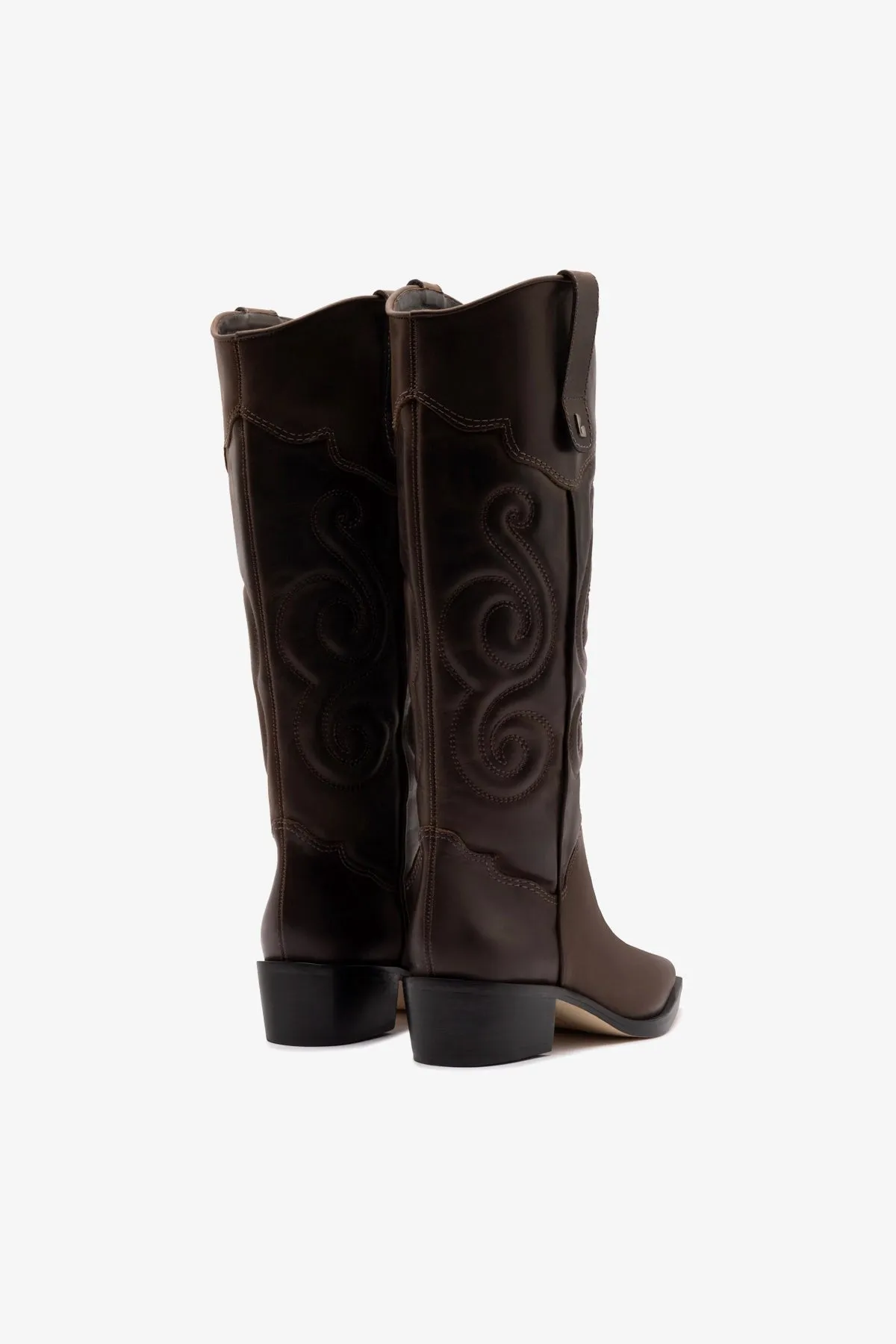 Paloma Boot In Brown Shadow Leather sold by Larroude product image thumbnail 3