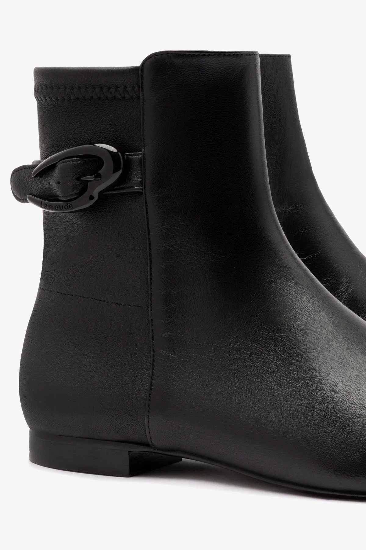 Alexis Verona Flat Boot In Black Leather sold by Larroude product image thumbnail 4