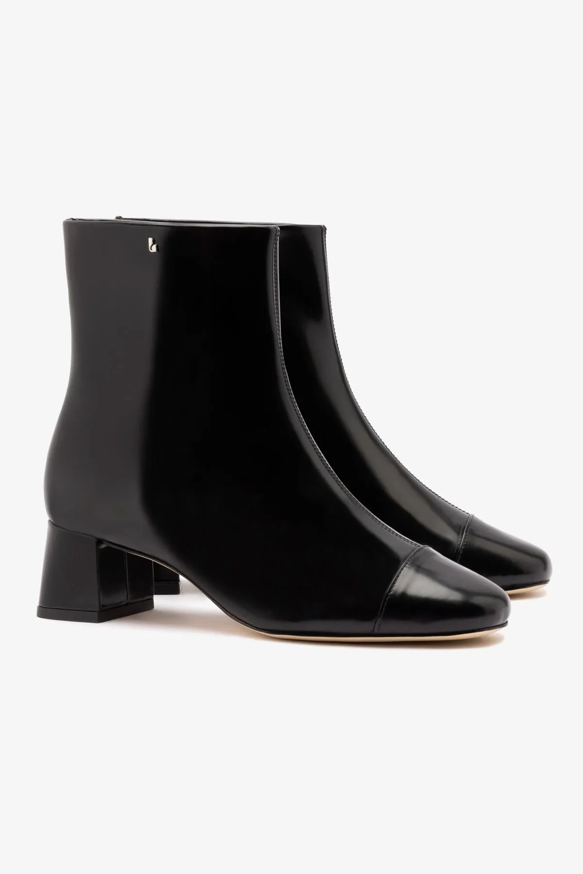 Mini Edie Boot In Black Box Leather sold by Larroude product image thumbnail 2