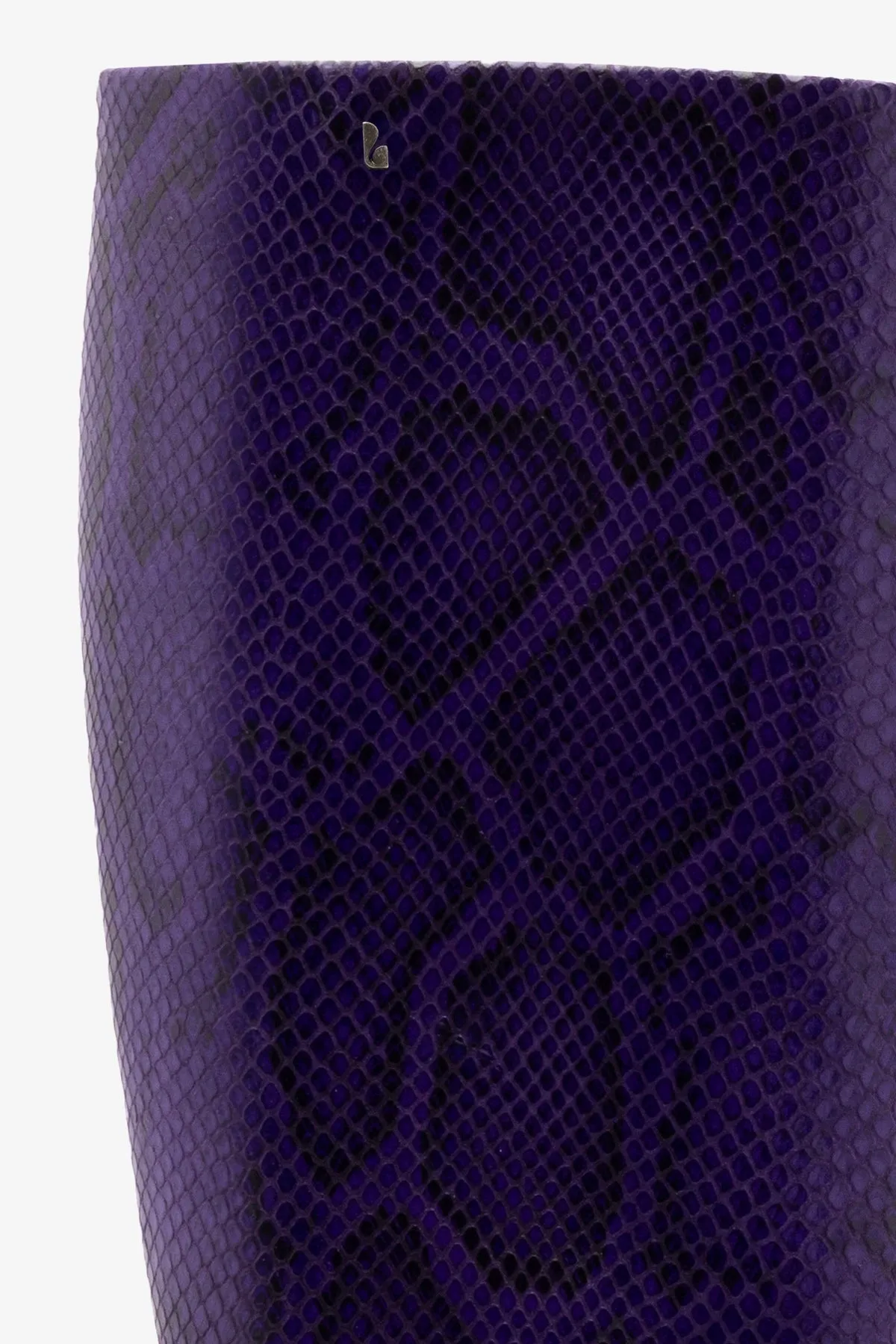 Edie Boot In Eggplant Python Embossed Leather sold by Larroude product image thumbnail 4