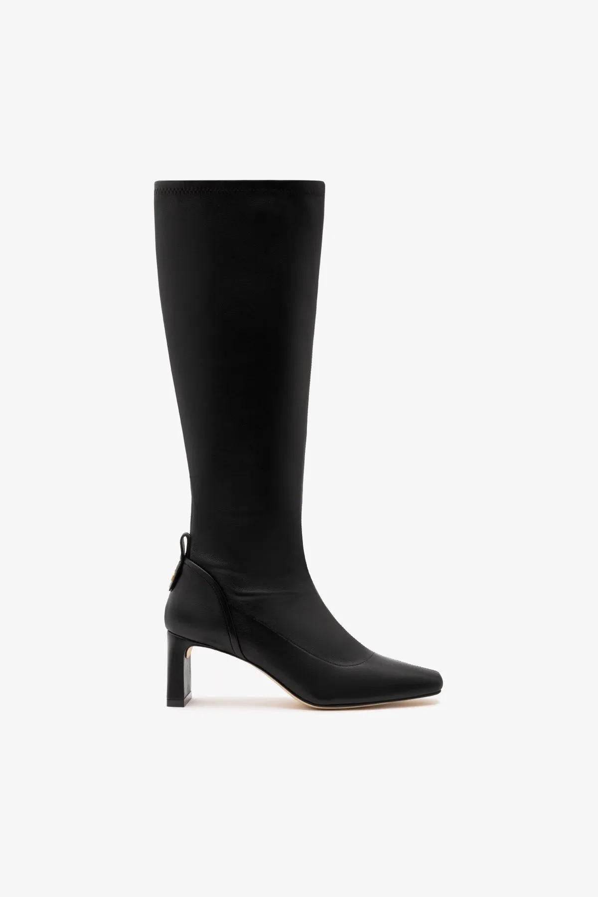 Alexis Hi Boot In Black Stretch Leather sold by Larroude