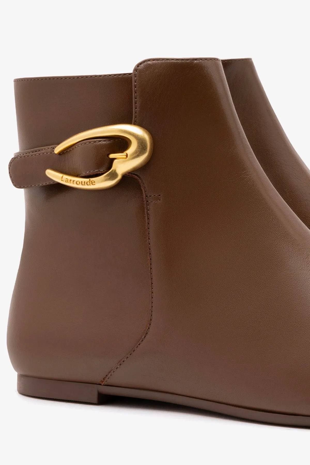 Mini Verona Boot In Burnt Umber Leather sold by Larroude product image thumbnail 4