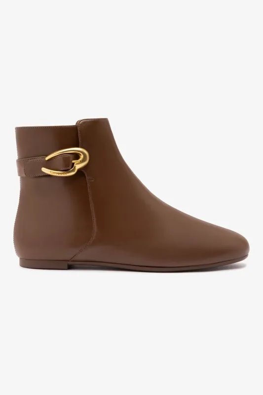 Mini Verona Boot In Burnt Umber Leather sold by Larroude
