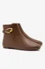 Mini Verona Boot In Burnt Umber Leather sold by Larroude