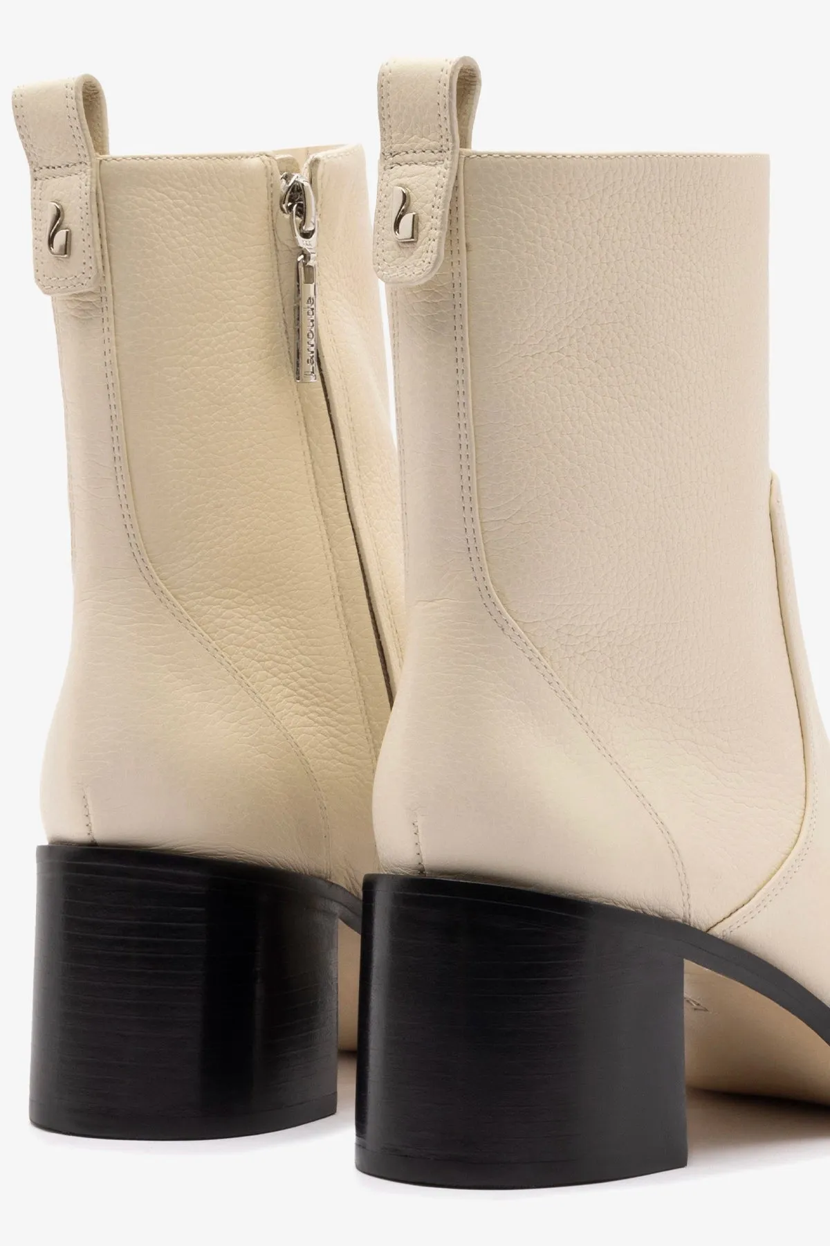 Mini Ricky Boot In Ivory Leather sold by Larroude product image thumbnail 3