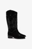 Paloma Boot In Black Suede sold by Larroude