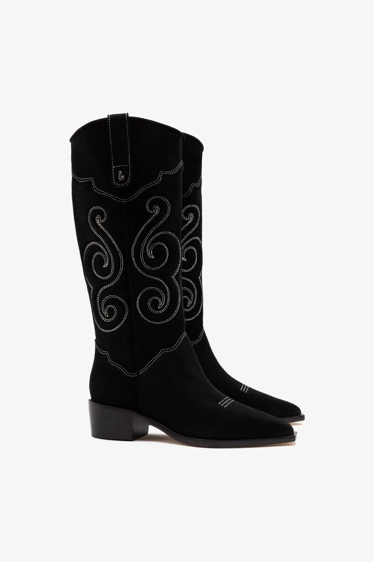 Paloma Boot In Black Suede sold by Larroude product image thumbnail 2