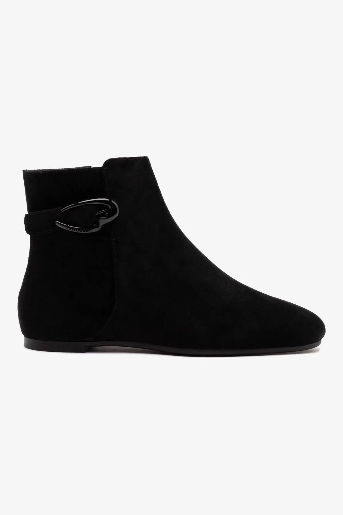 Mini Verona Boot In Black Suede sold by Larroude