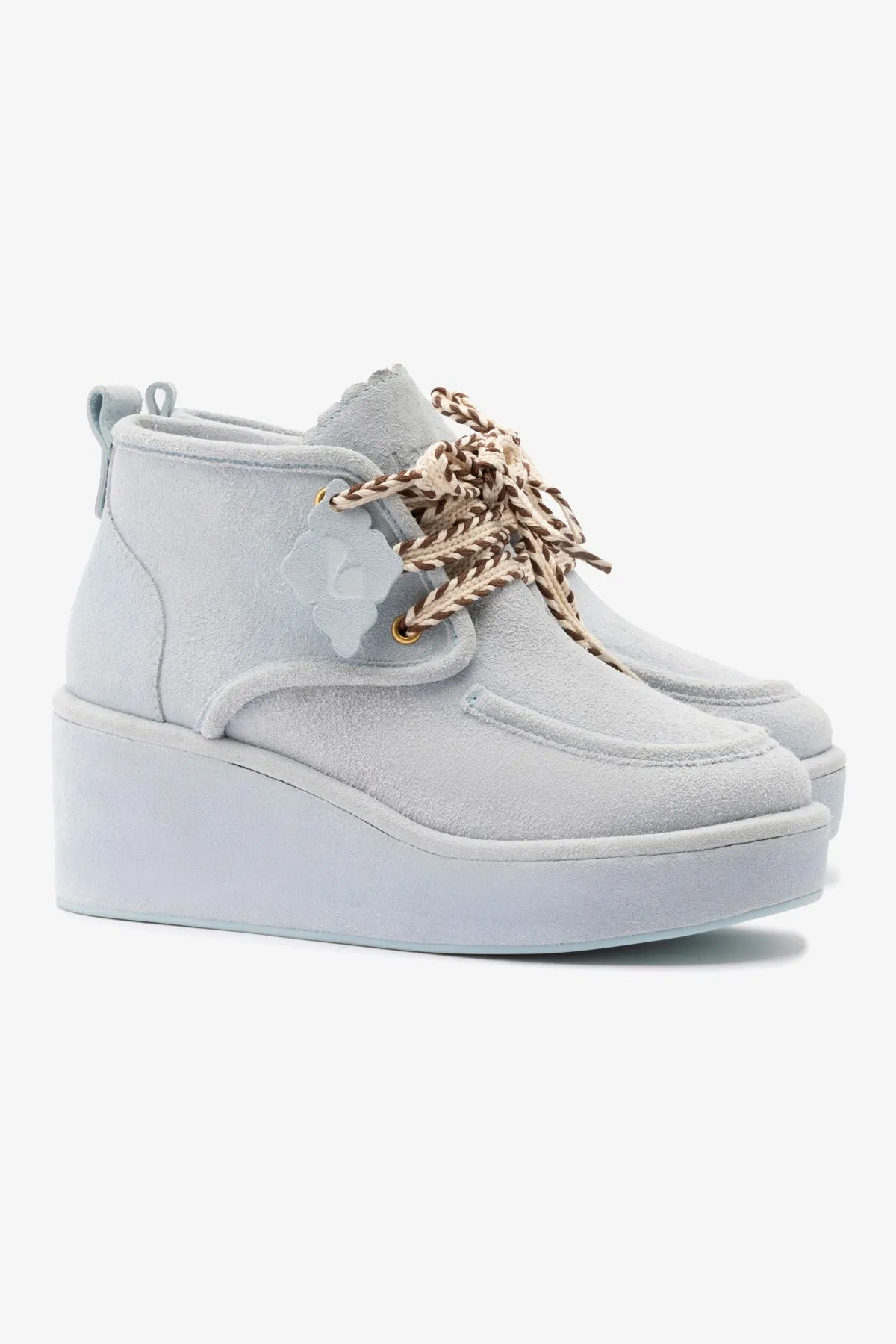 Chani Wedge In Maya Suede sold by Larroude product image thumbnail 3