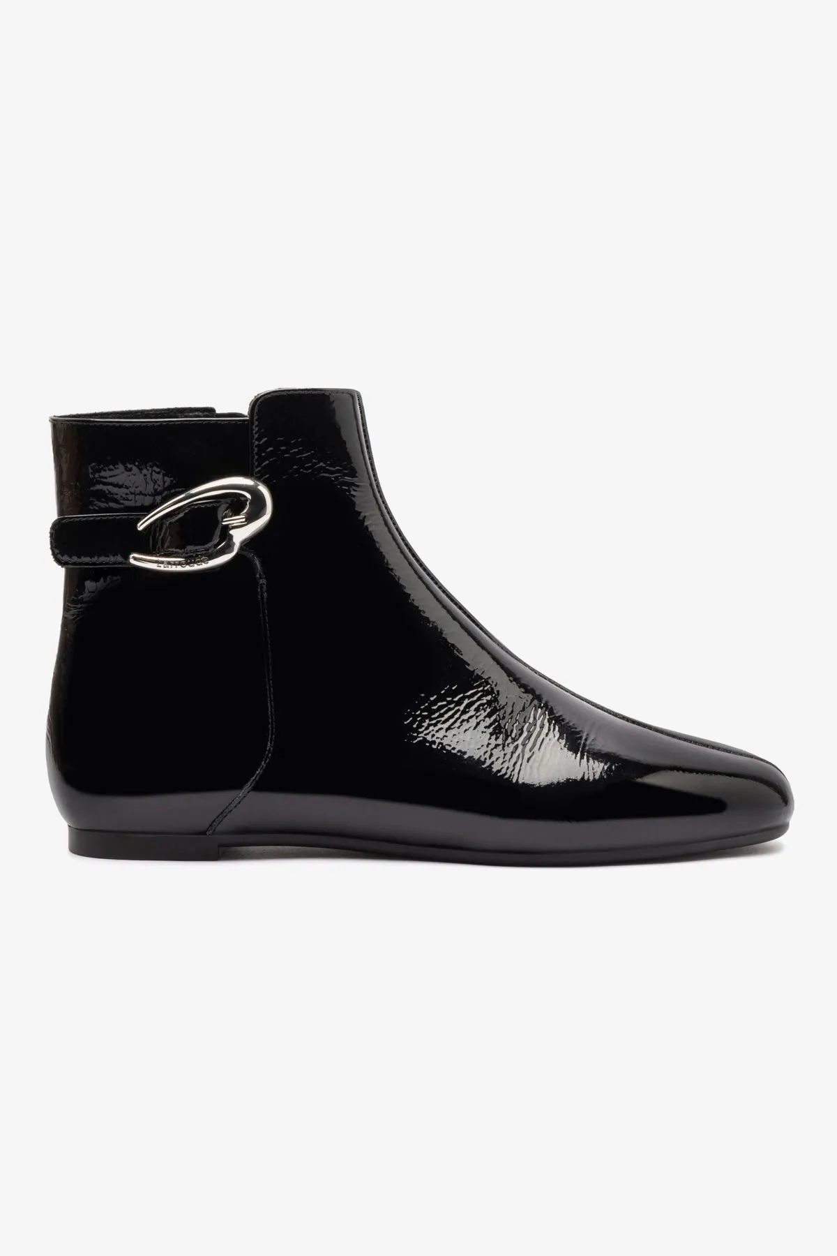 Mini Verona Boot In Black Patent Leather sold by Larroude