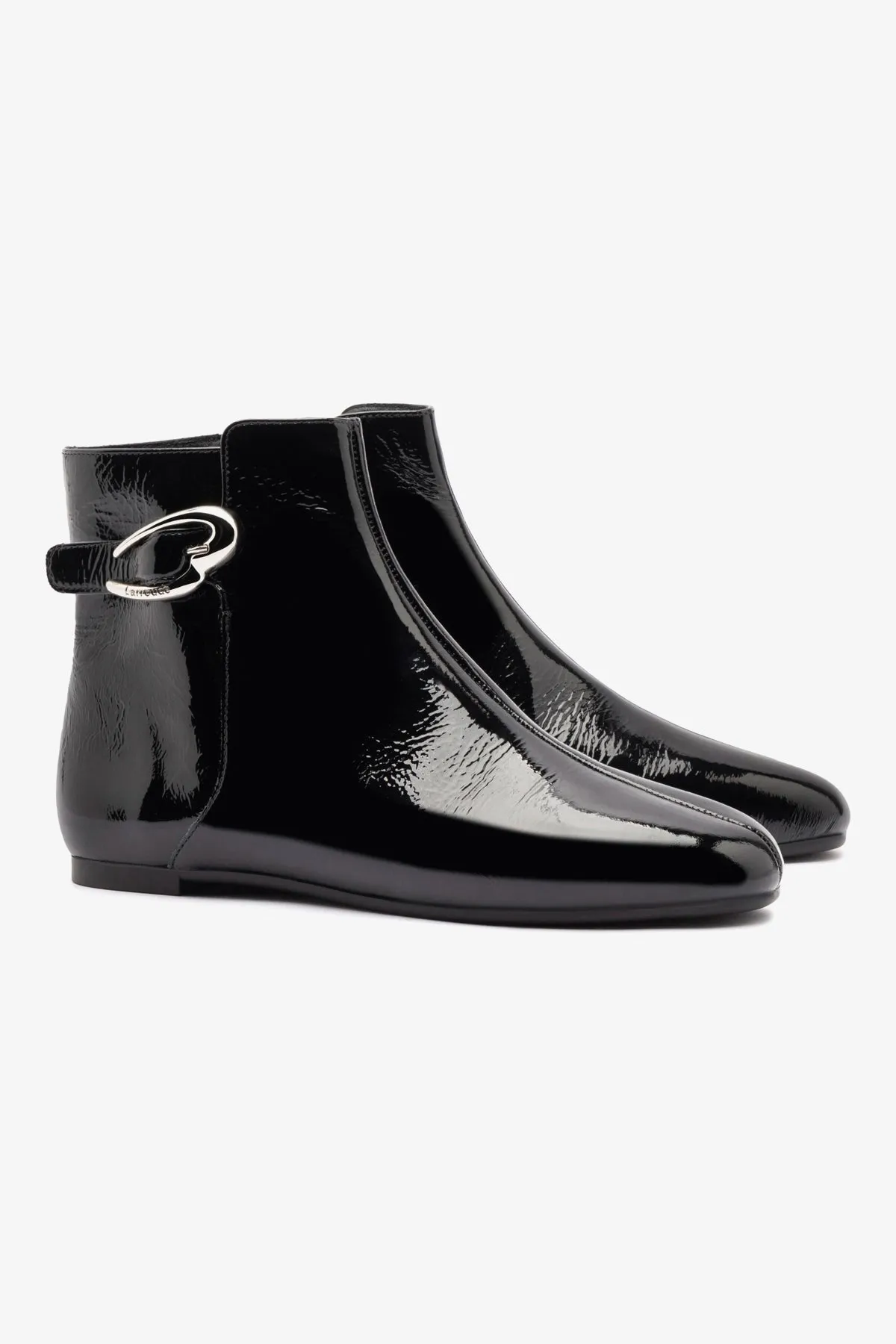 Mini Verona Boot In Black Patent Leather sold by Larroude product image thumbnail 2