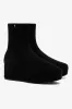 Dani Flatform Boot In Black Suede sold by Larroude