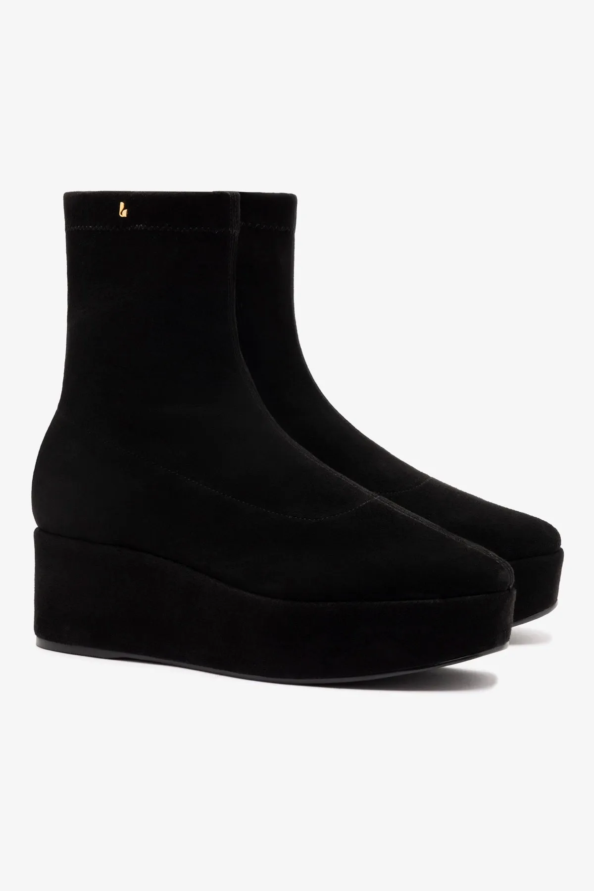 Dani Flatform Boot In Black Suede sold by Larroude product image thumbnail 2