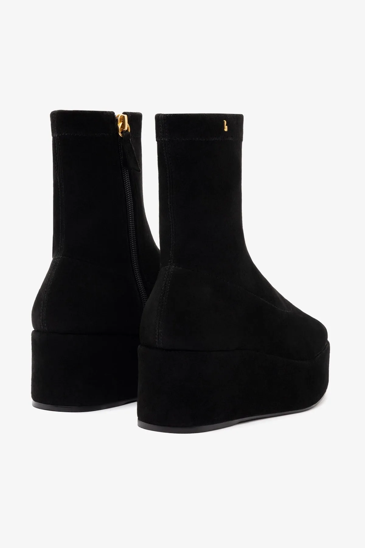 Dani Flatform Boot In Black Suede sold by Larroude product image thumbnail 4