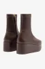 Dani Flatform Boot In Brown Leather sold by Larroude