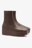 Dani Flatform Boot In Brown Leather sold by Larroude