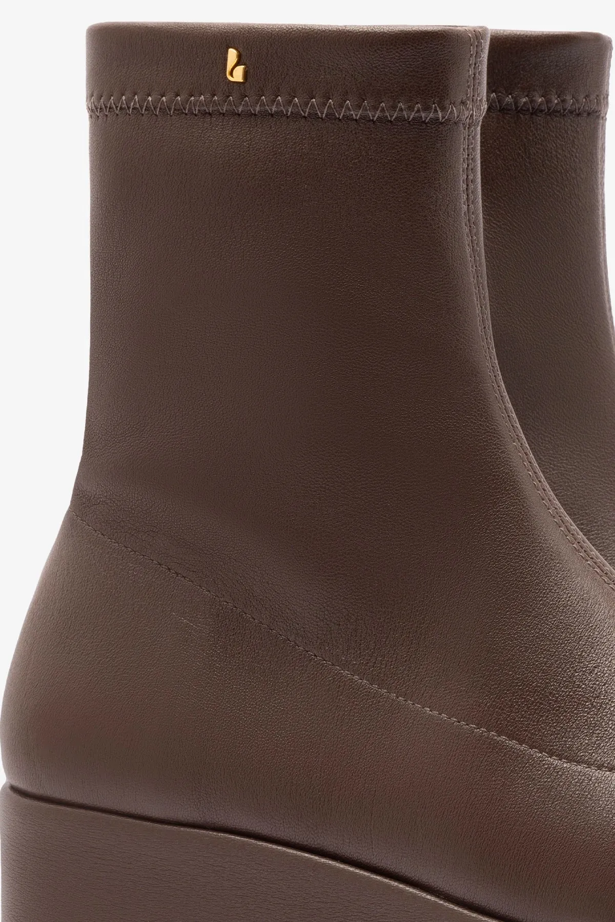 Dani Flatform Boot In Brown Leather sold by Larroude product image thumbnail 4