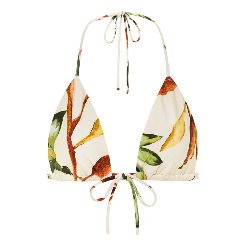 Rooted Floral Emma Bikini Top sold by Larroude