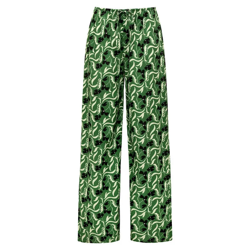 Veronica Floral Drawstring Wide Leg Pant sold by Larroude