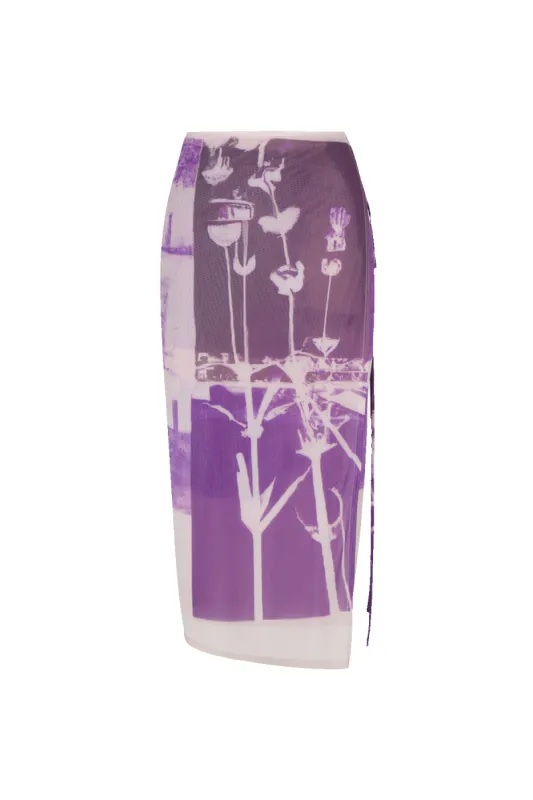 Poppy Mesh Wrap Skirt made by Larroude