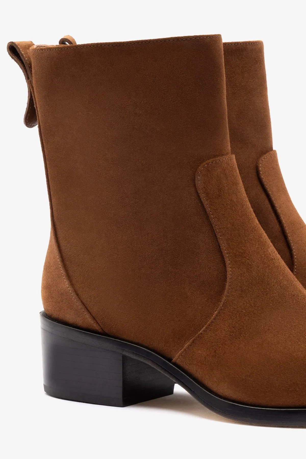 Florencia Low Boot In Burnt Umber Suede sold by Larroude product image thumbnail 4