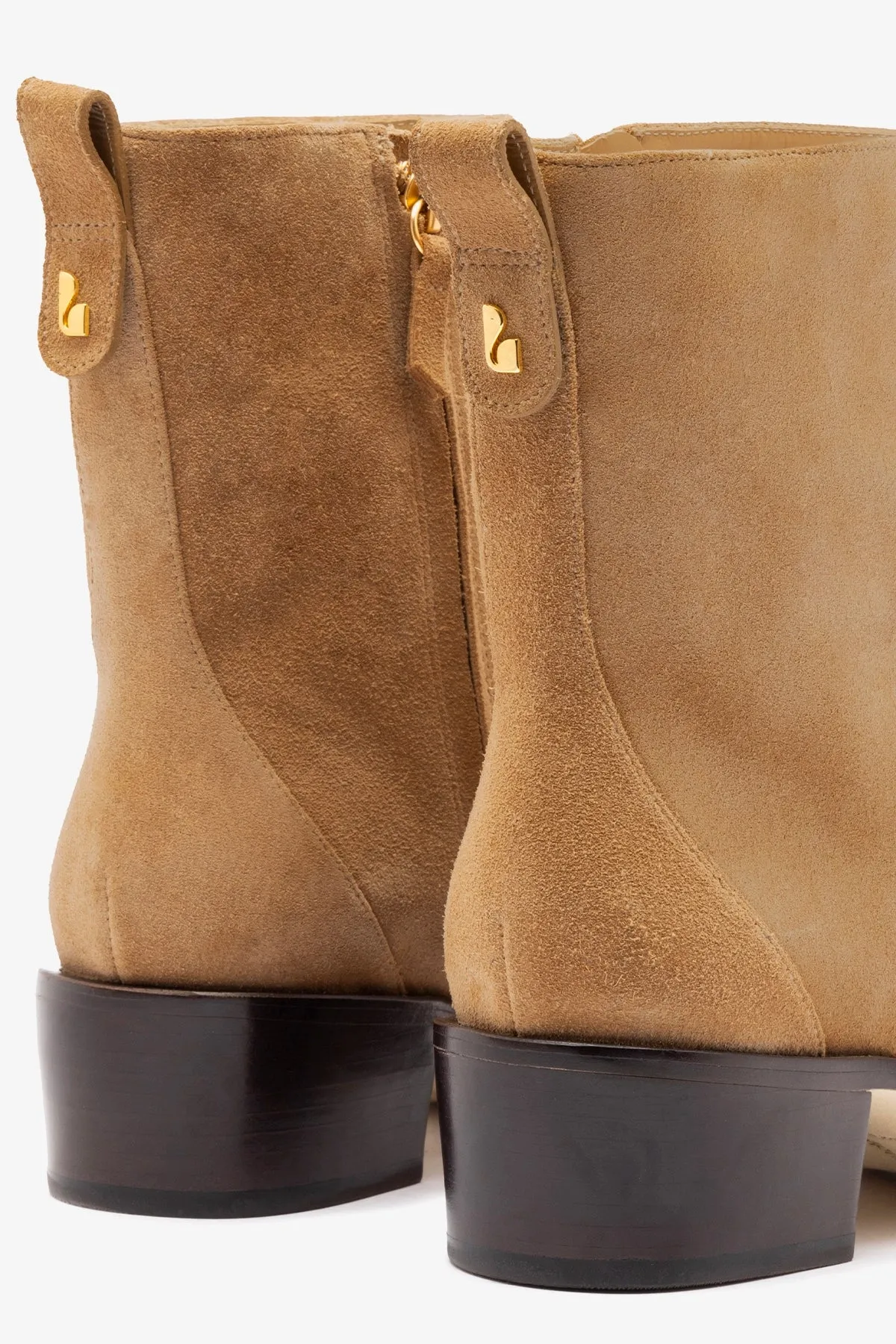 Florencia Low Boot In Peanut Suede sold by Larroude product image thumbnail 5