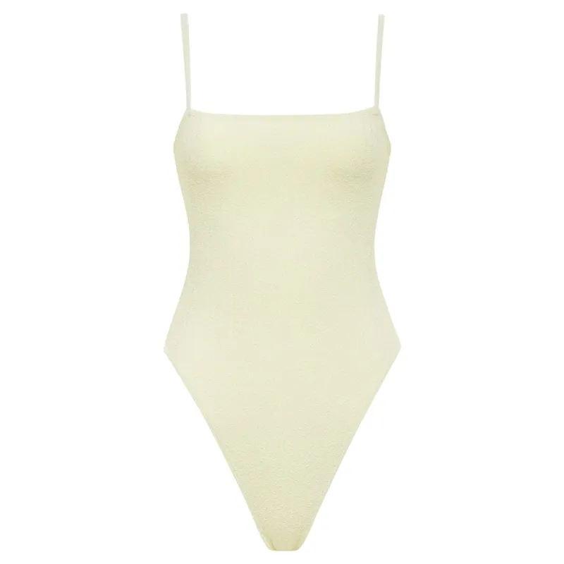 Buttercream Rib Jacelyn One-Piece sold by Larroude